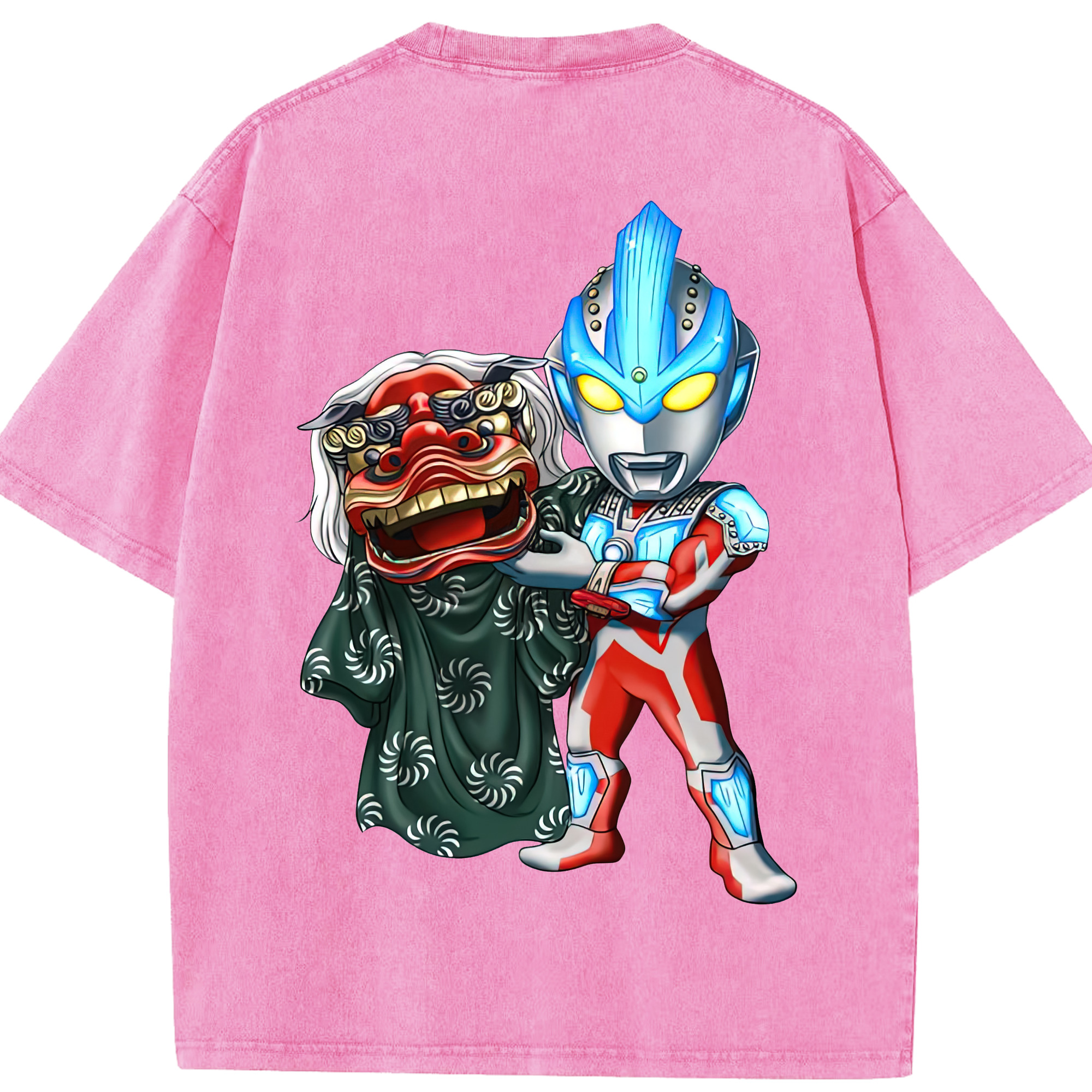 （画像用） ウルトラマン Ultraman 綿100% ヴィンテージ風 半袖Tシャツ（背面プリント）